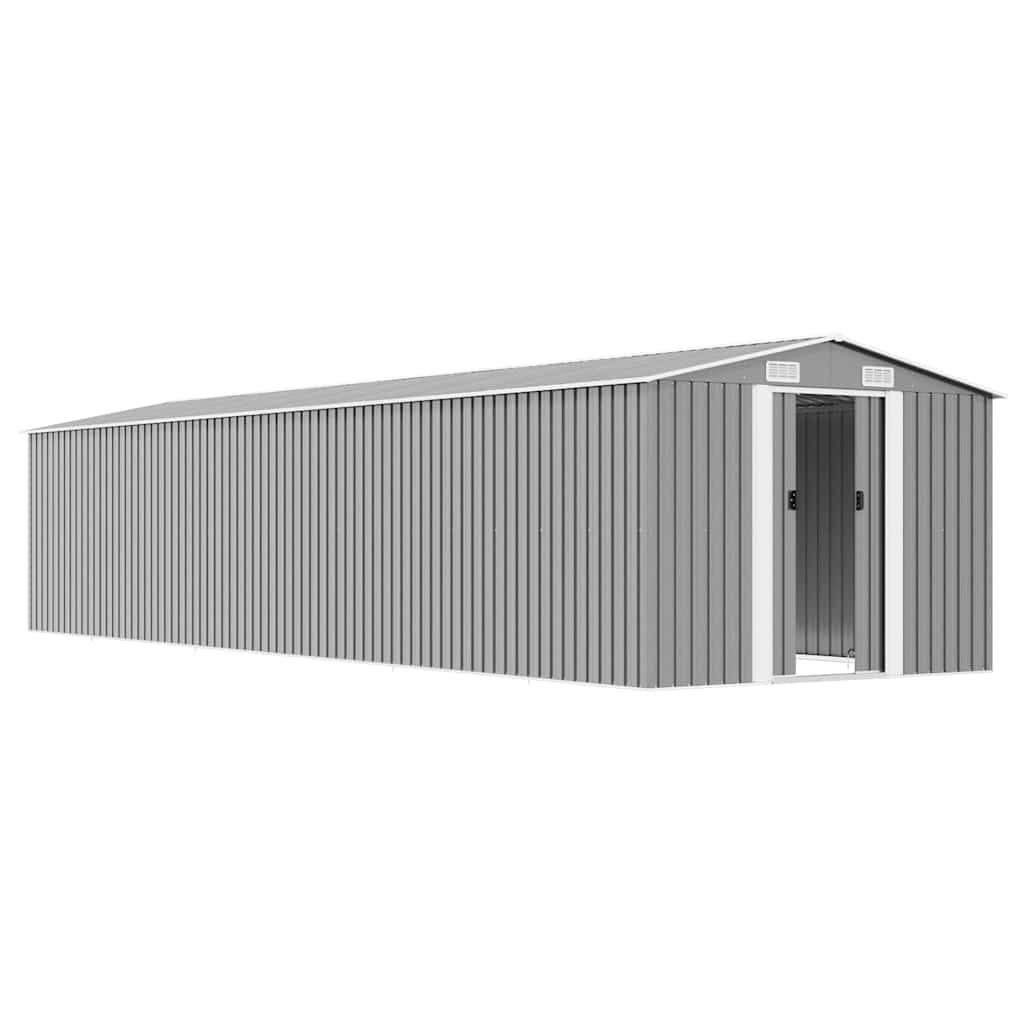 Gerätehaus Grün 257x779x181 cm Verzinkter Stahl