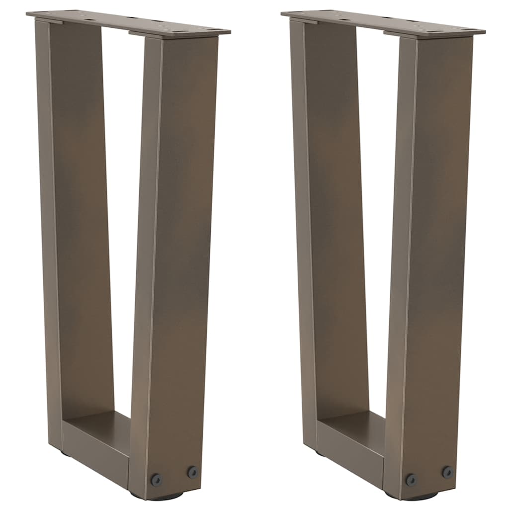 Couchtischbeine V-Form 2 Stück Schwarz 30x(30-31,3) cm Stahl