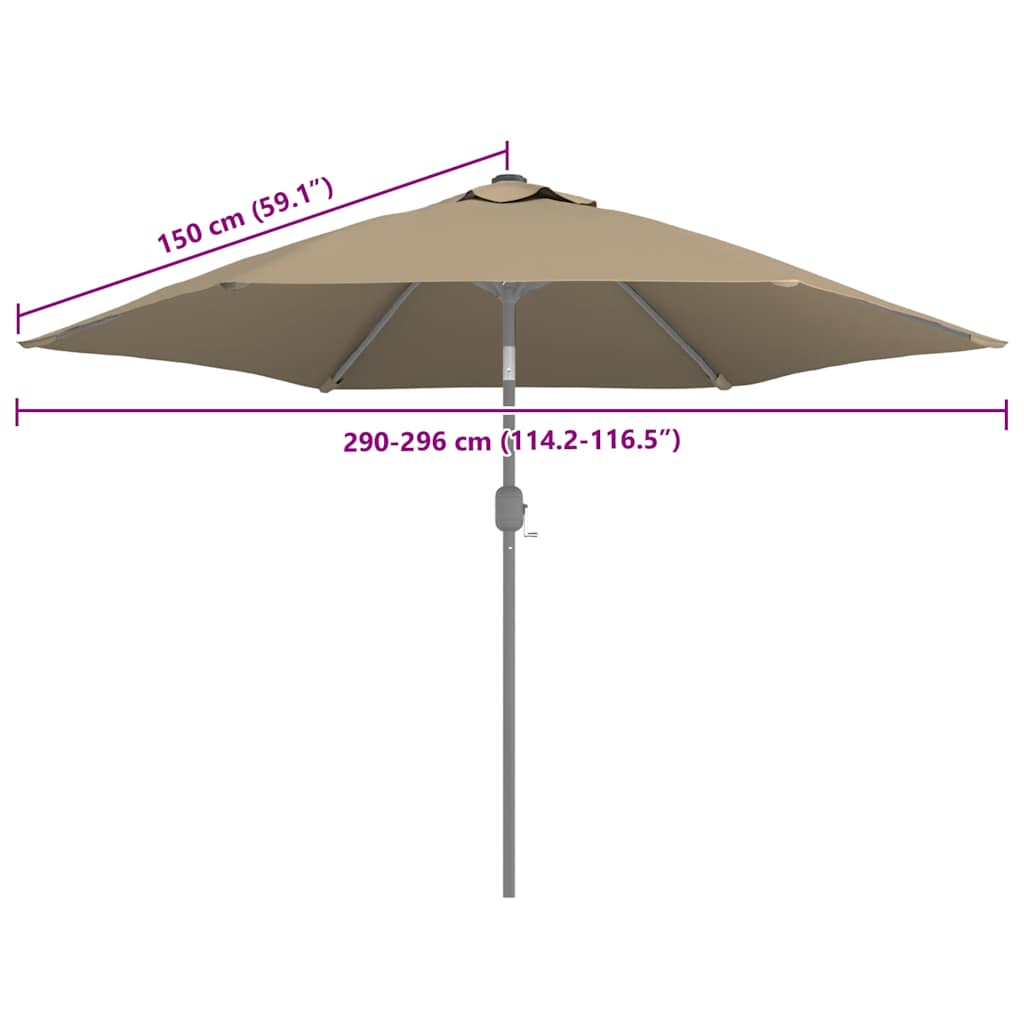 Ersatzbezug für Sonnenschirm Grün 300 cm