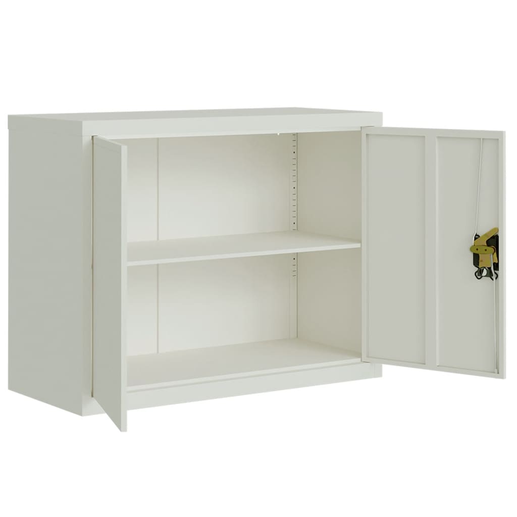 Aktenschrank Weiß 90x40x110 cm Stahl