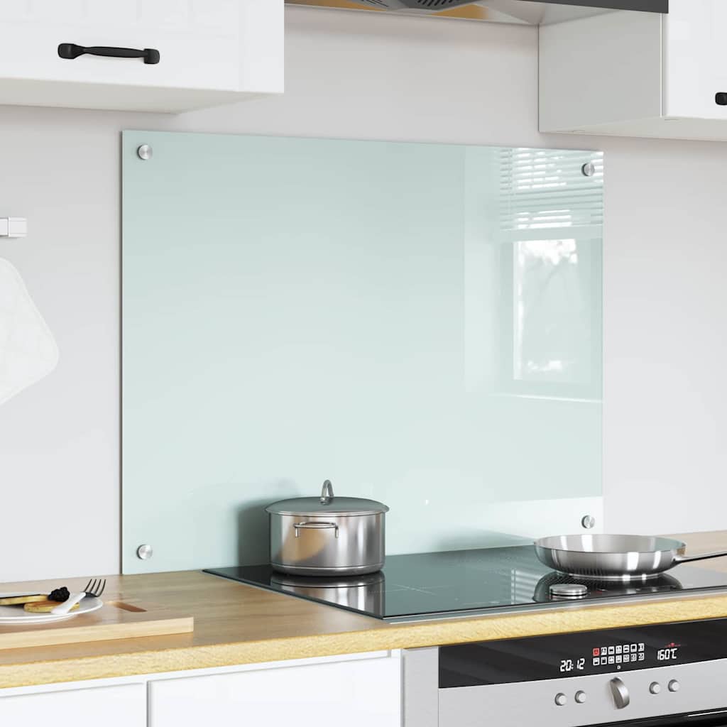 Küchenrückwand 2 pcs Weiß 70 x 40 cm Gehärtetes Glas