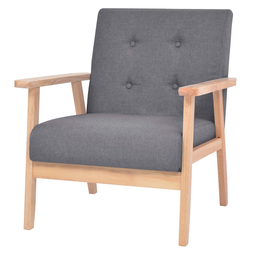 2-Sitzer-Sofa Stoff Hellgrau