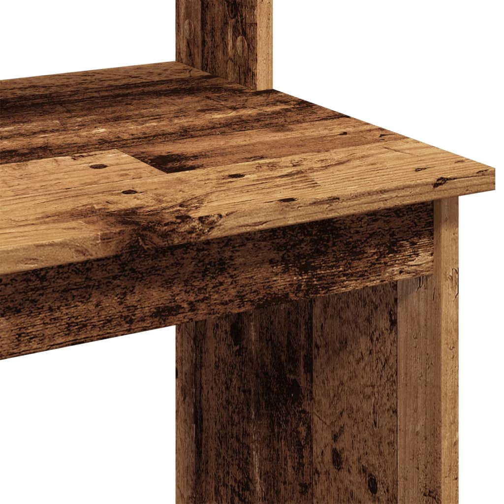 Schreibtisch mit Regal Weiß 102x45x148 cm Holzwerkstoff