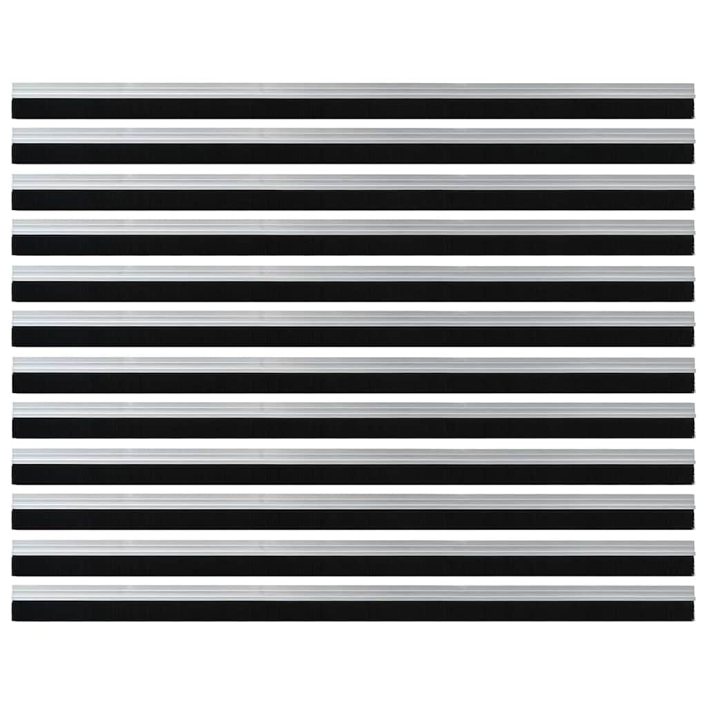 Selbstklebende Türbürstendichtungen 2 pcs Braun 100 cm