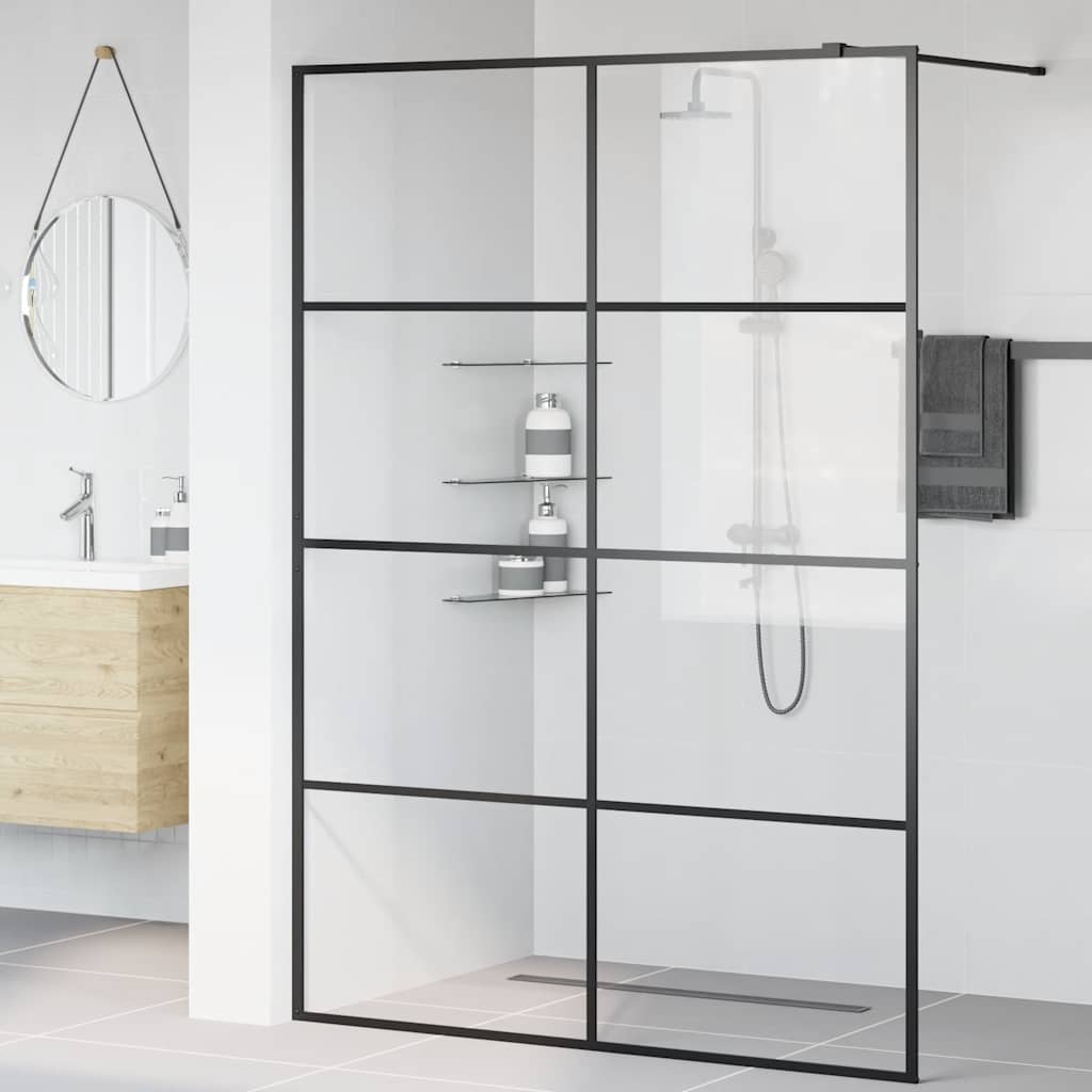Duschwand für Begehbare Dusche mit Klarem ESG Glas 80x195 cm