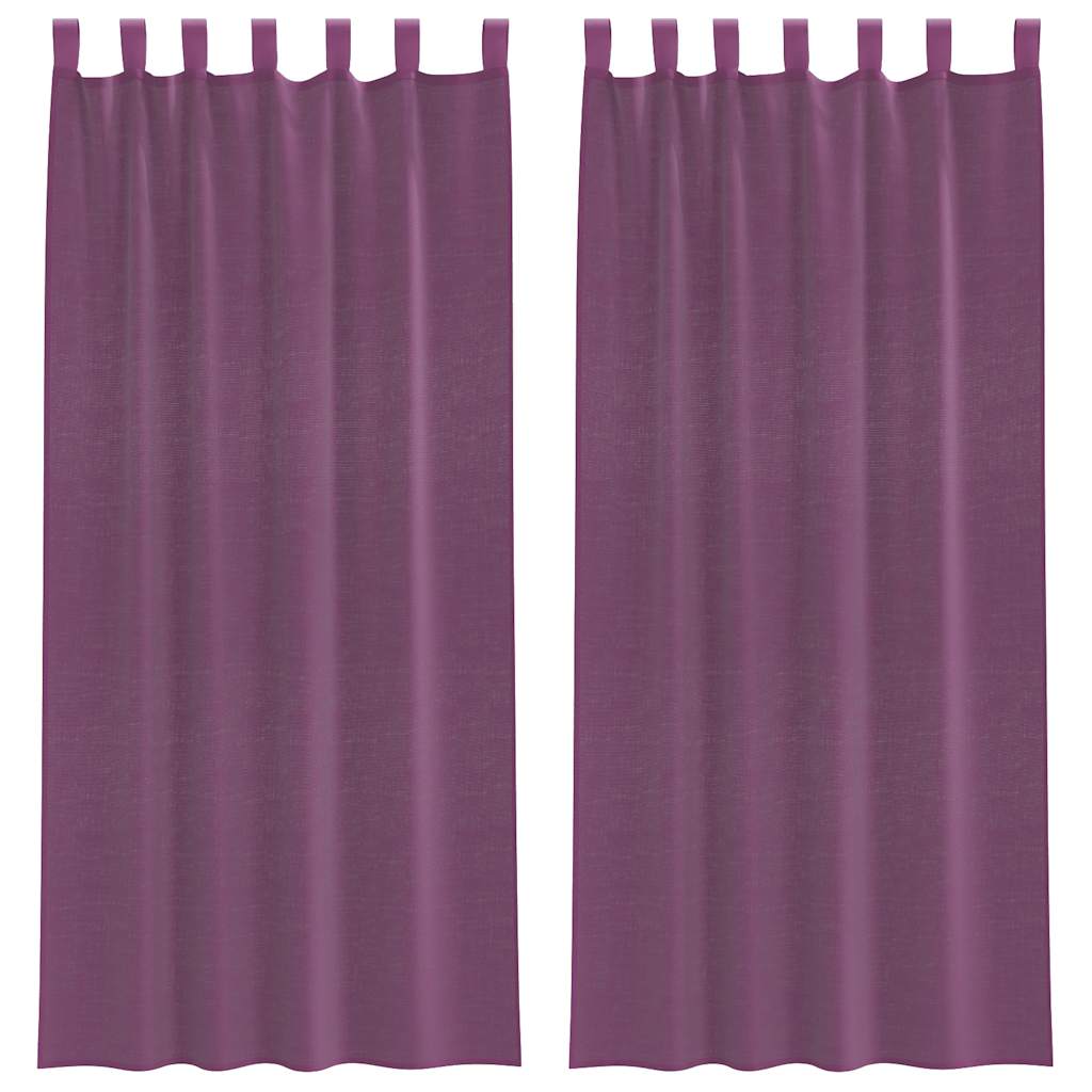 Voile Vorhänge mit Ösen 2 Stk. Apfelgrün 140x140 cm