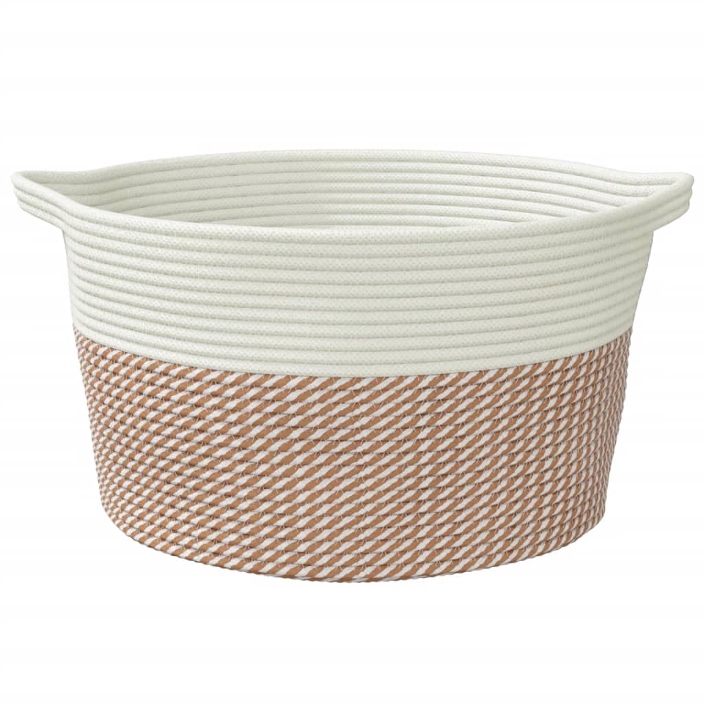 Aufbewahrungskörbe 2 Stk. Grau und Weiß Ø28x28 cm Baumwolle