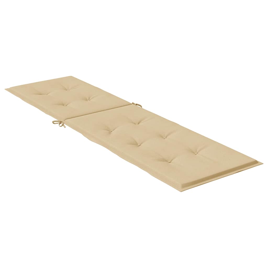 Liegestuhl-Auflage Melange Hellgrau (75+105) x 50 x 4 cm Stoff