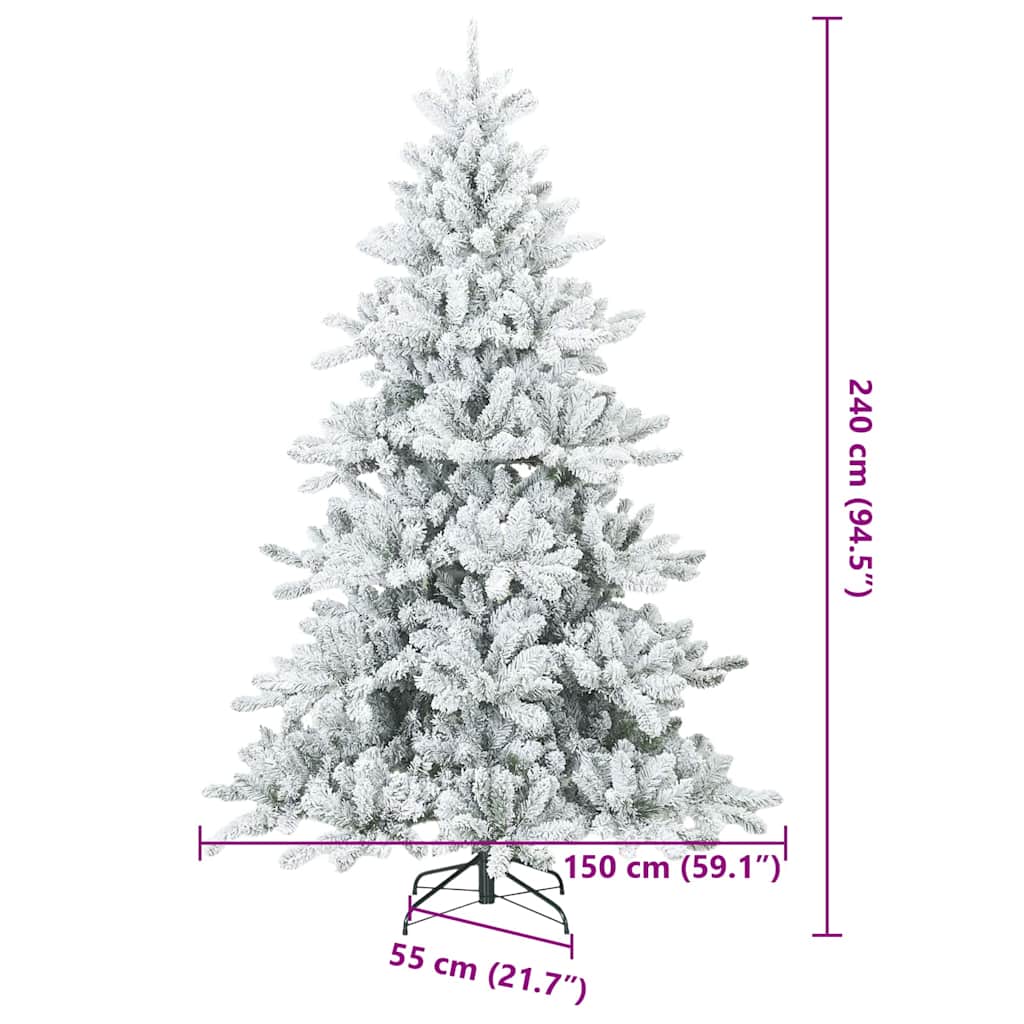 Künstlicher klappbarer Weihnachtsbaum Grün 150 cm PVC, Stahl