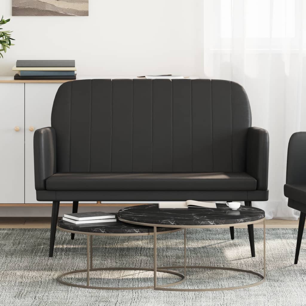 Sitzbank Grau 107x80x81 cm Kunstleder