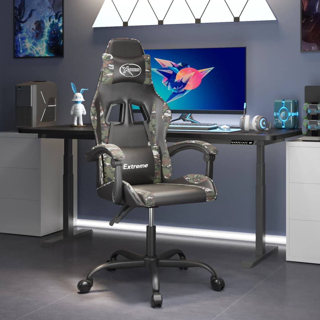 Gaming-Stuhl Schwarz und Golden Kunstleder