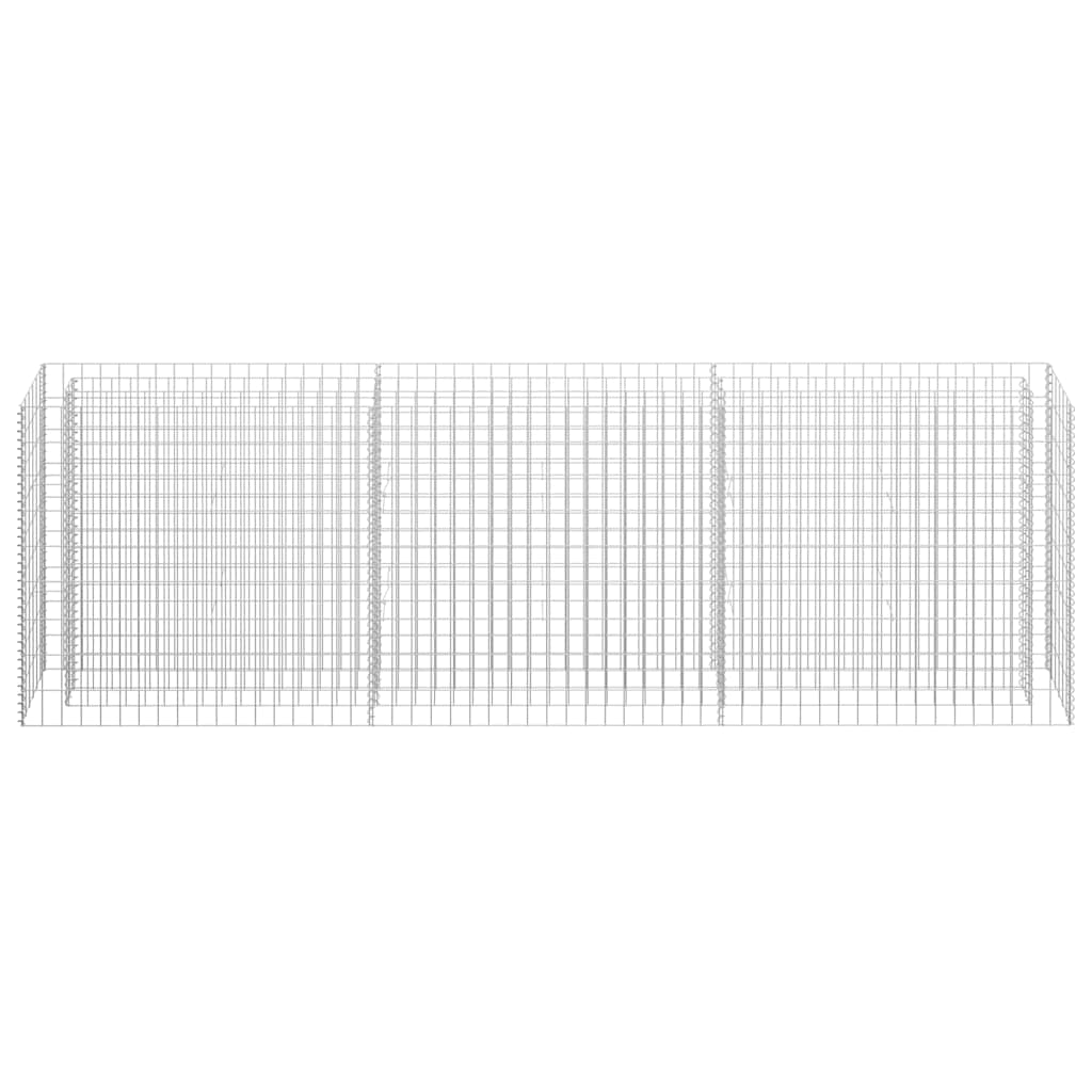 Gabionen-Hochbeet Verzinkter Stahl 90x30x10 cm