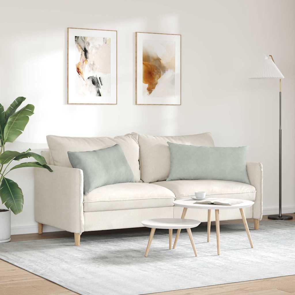 Sofakissen 2 Stück Blau 50 x 30 cm Cordstoff