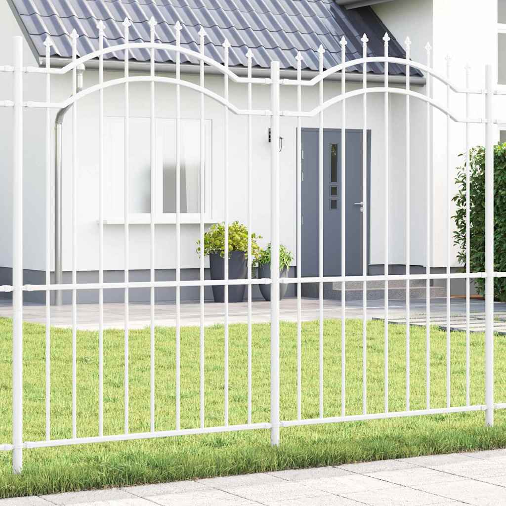 Gartenzaun Woerden mit Speerspitze Schwarz 240 x 75 cm Stahl