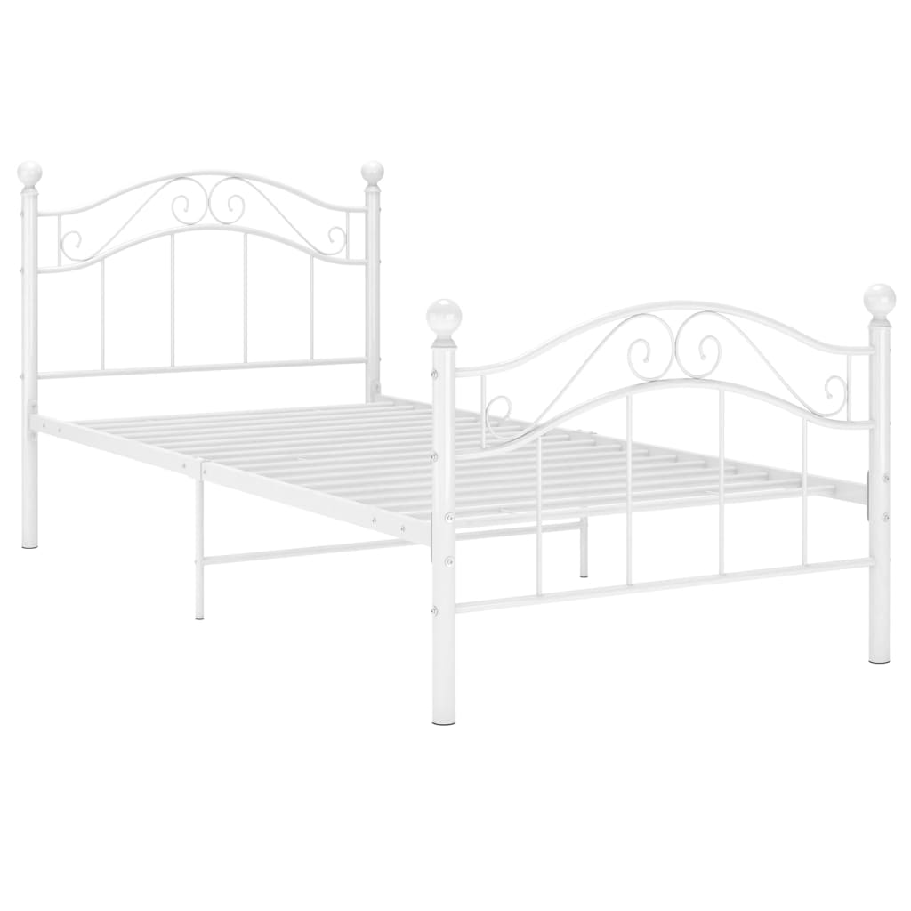 Bett Schwarz Metall 90x200 cm
