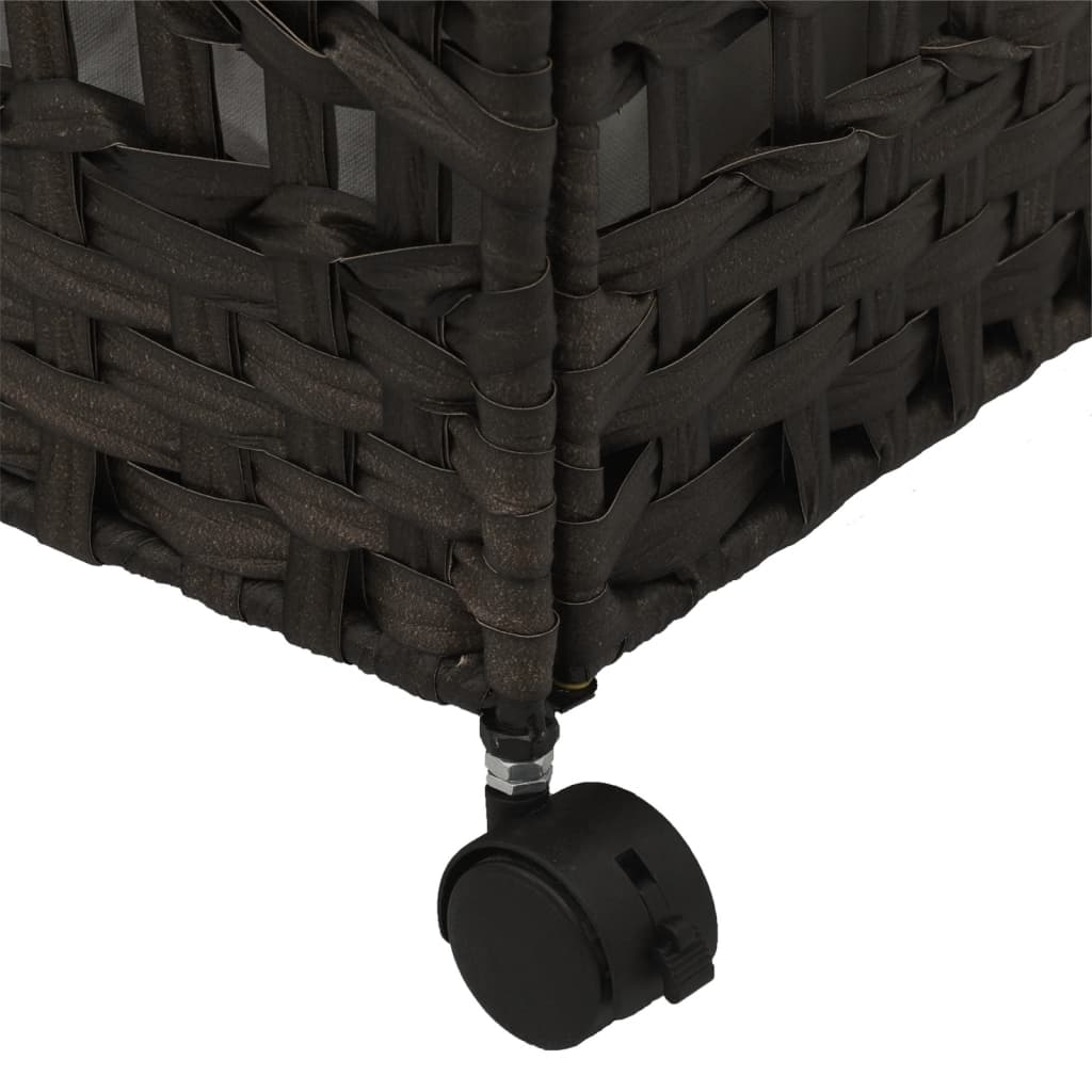 Wäschekorb mit Rollen 66x35x60 cm Rattan