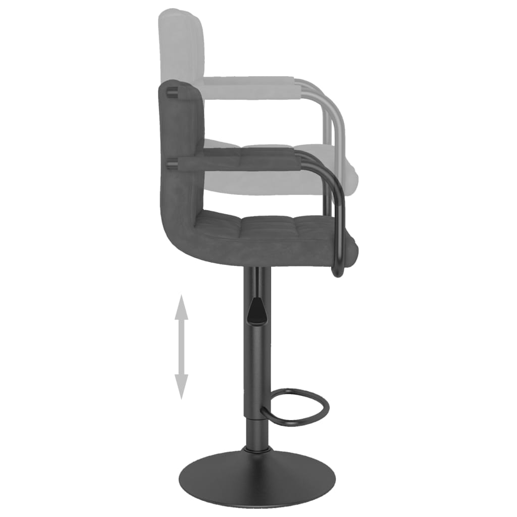 Barhocker 2 Stk. Blau Samt