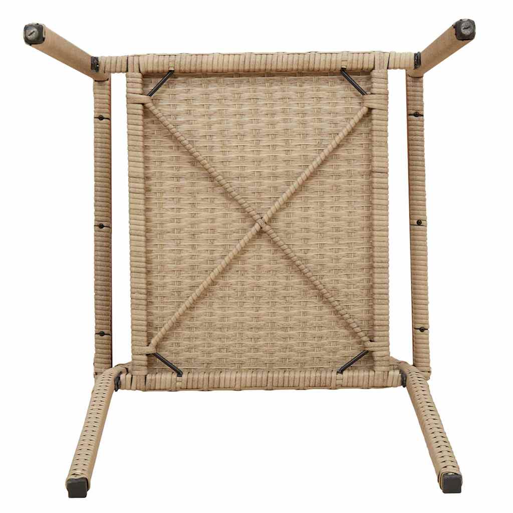 Garten Stapelstühle 4 pcs Braun und Schwarz 54 x 56 x 90 cm