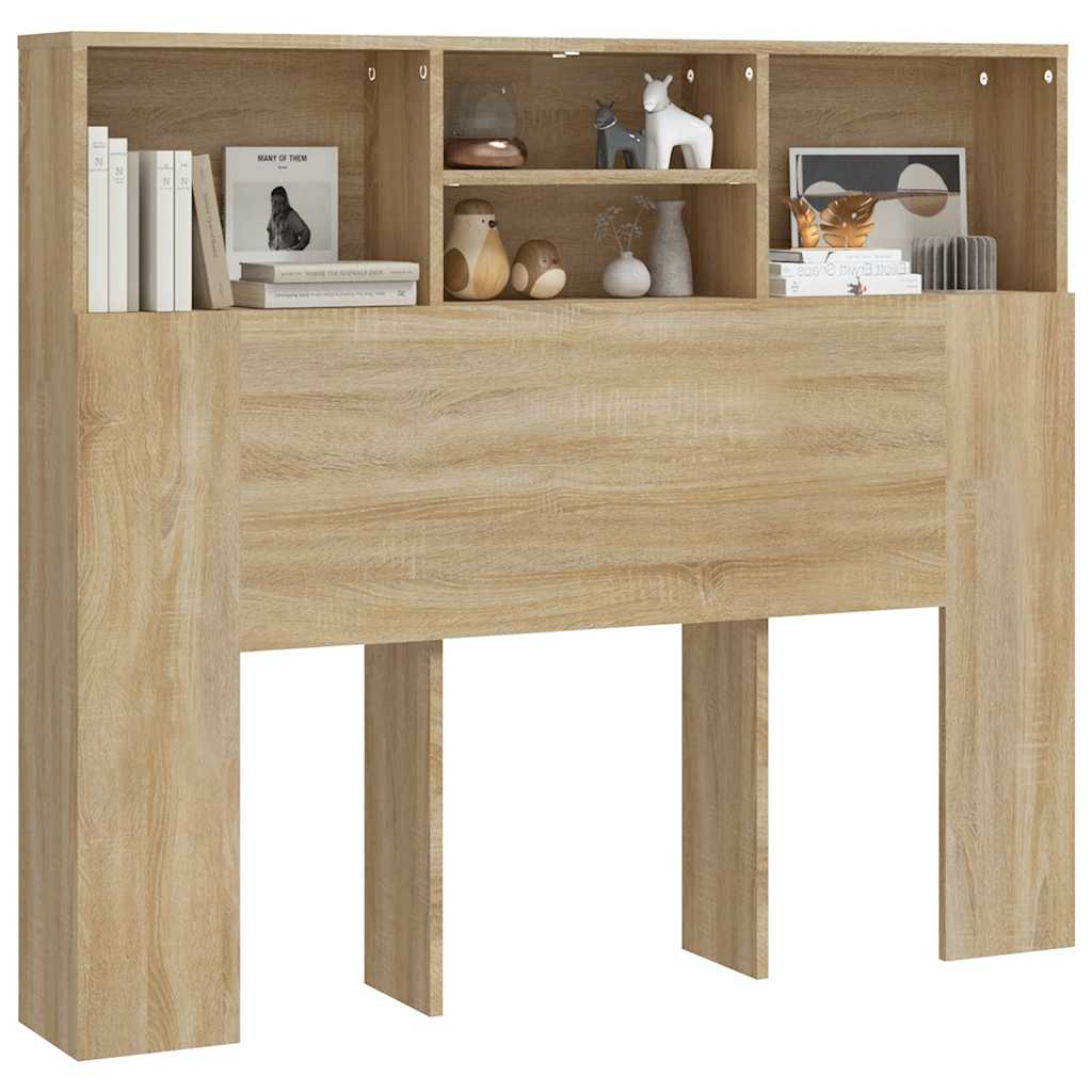 Bett-Kopfteil mit Ablagen Weiß 100x19x103,5 cm