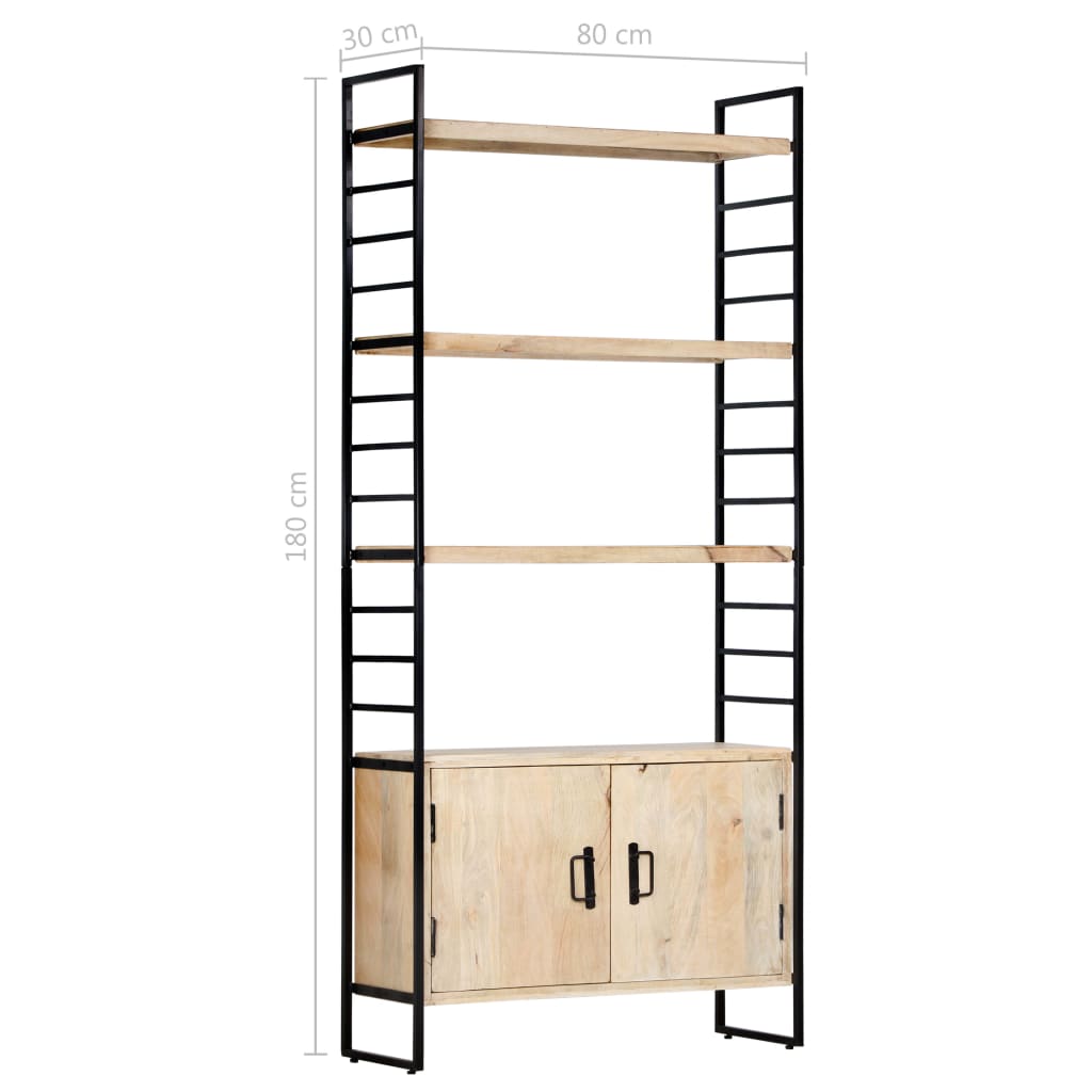 Bücherregal 4 Ebenen 80x30x180 cm Altholz Massiv