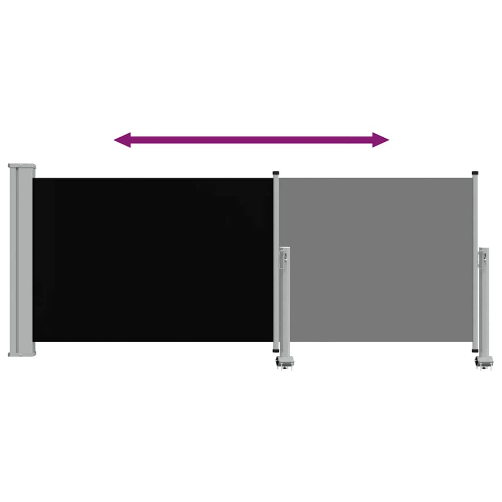 Seitenmarkise 60 x 300 cm 100% Polyester Eisen Stahl