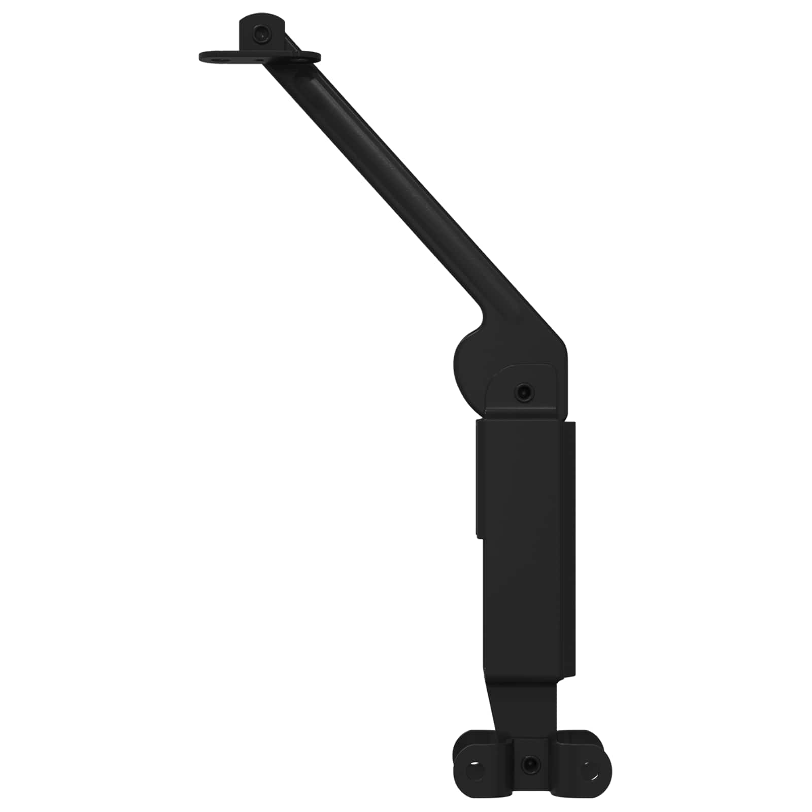 Deckelstützscharnier 2 pcs Schwarz 192 x 32 x 50 mm Stahl