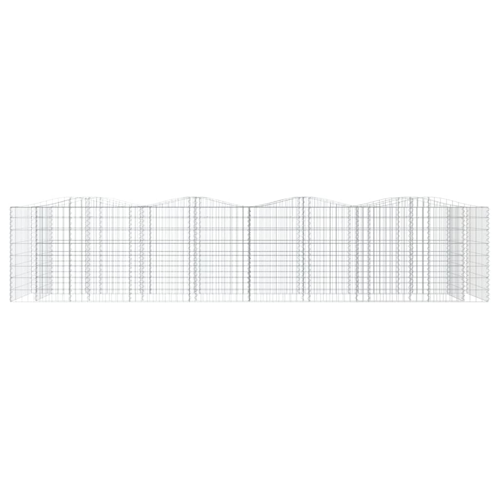 Gabionen-Hochbeet mit Hochbogen 200x50x50 cm Verzinktes Eisen