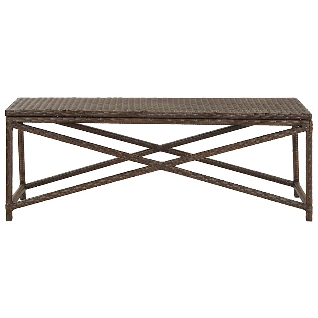Gartenbank 120 cm Poly Rattan Schwarz