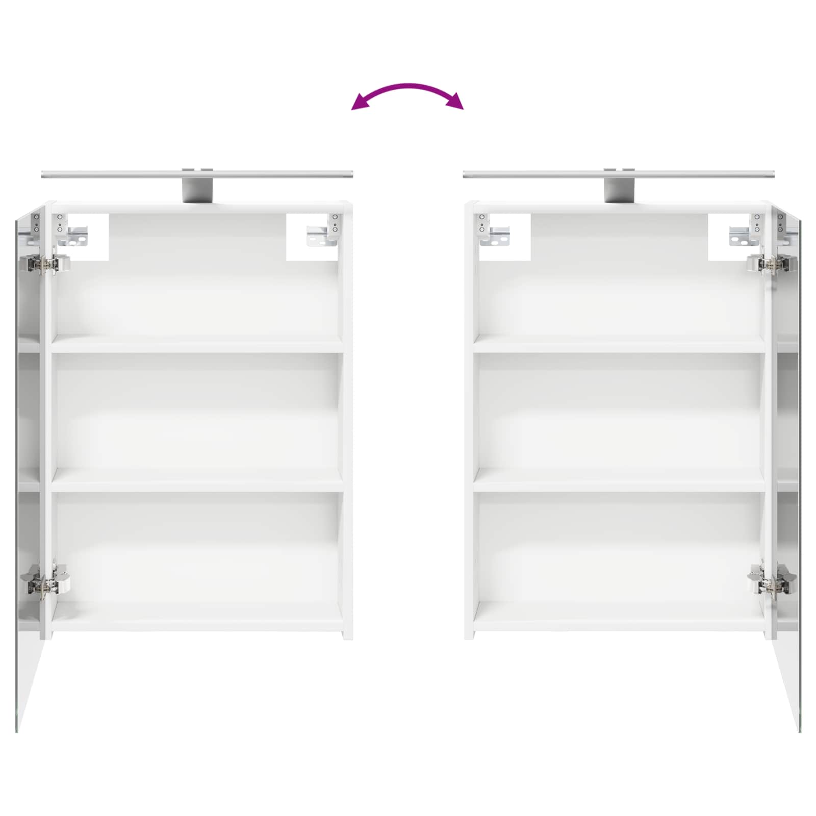 Badezimmerschrank-Set 3 pcs 80 x 10,5 x 50 cm Holzwerkstoff