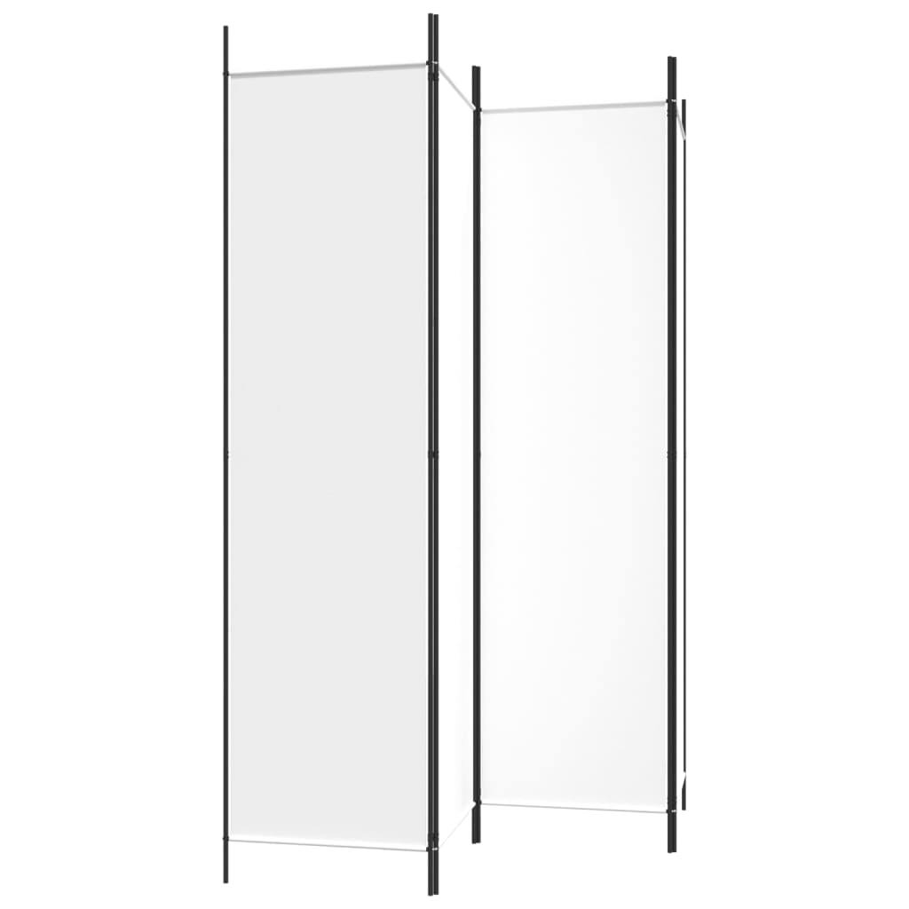 3-tlg. Paravent Schwarz 150x200 cm Stoff