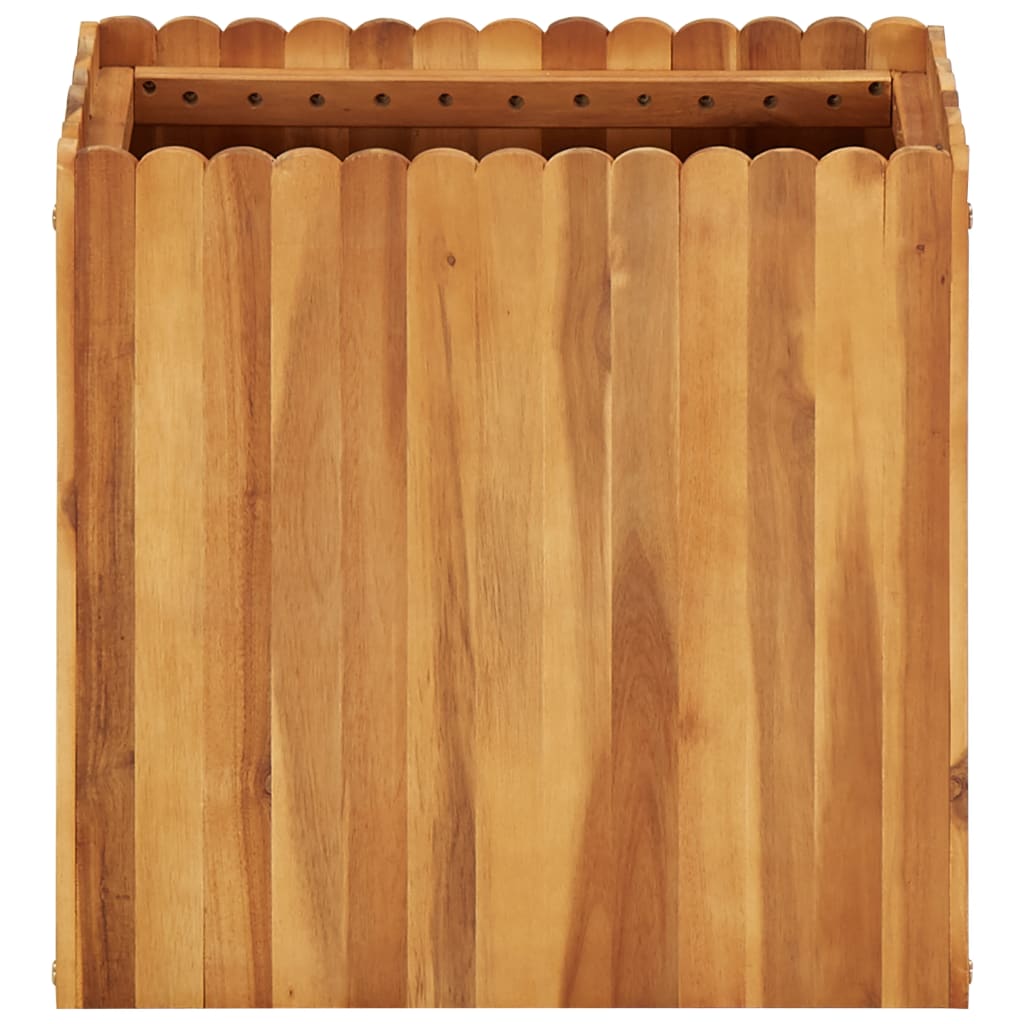 Garten-Hochbeet 50 x 30 x 25 cm Massivholz Akazie