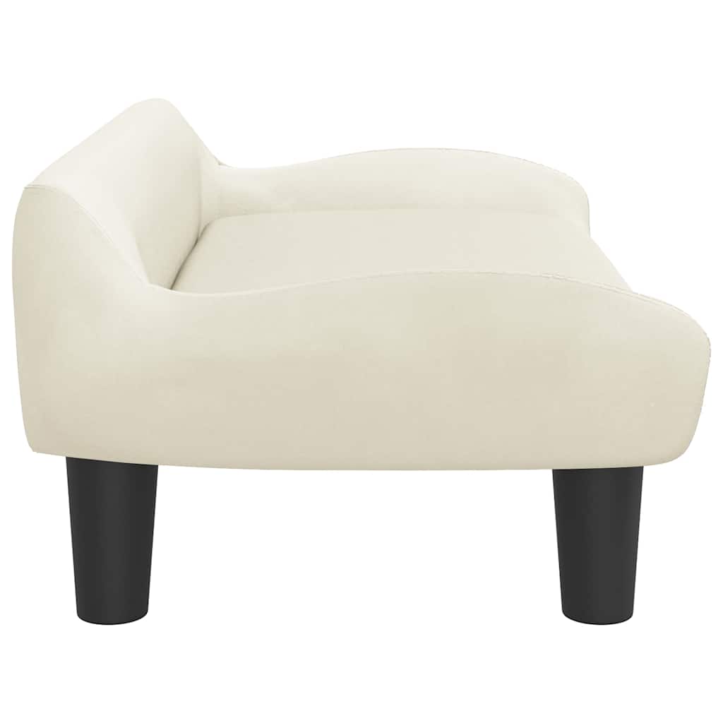 Hundebett Creme 70x40x24 cm Stoff