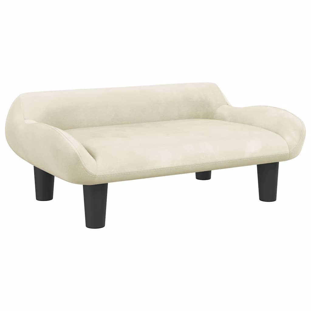 Kindersofa Hellgrau 70x40x24 cm Samt