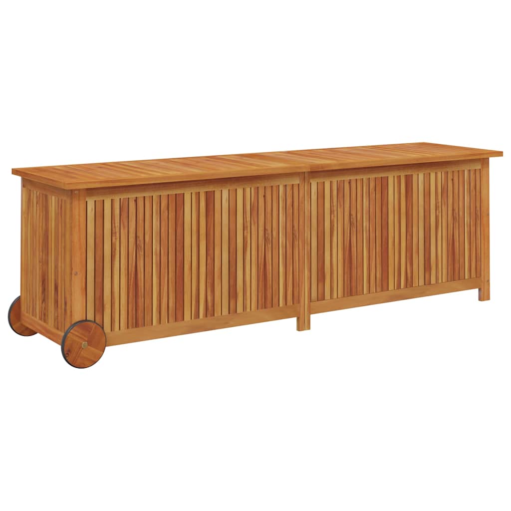 Gartentruhe mit Rollen 60x50x58 cm Massivholz Akazie