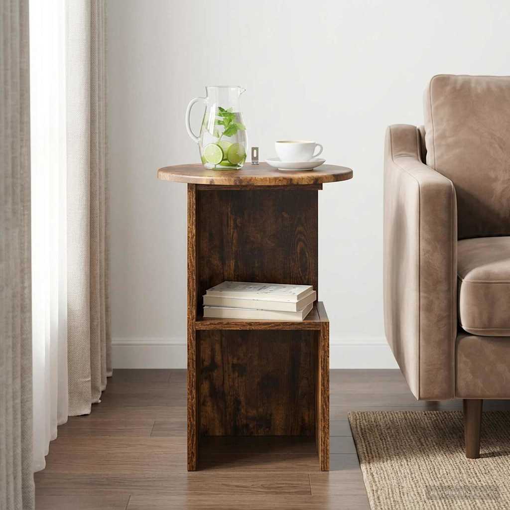 Beistelltisch Weiß Ø 39,5 x 55 cm Holzwerkstoff