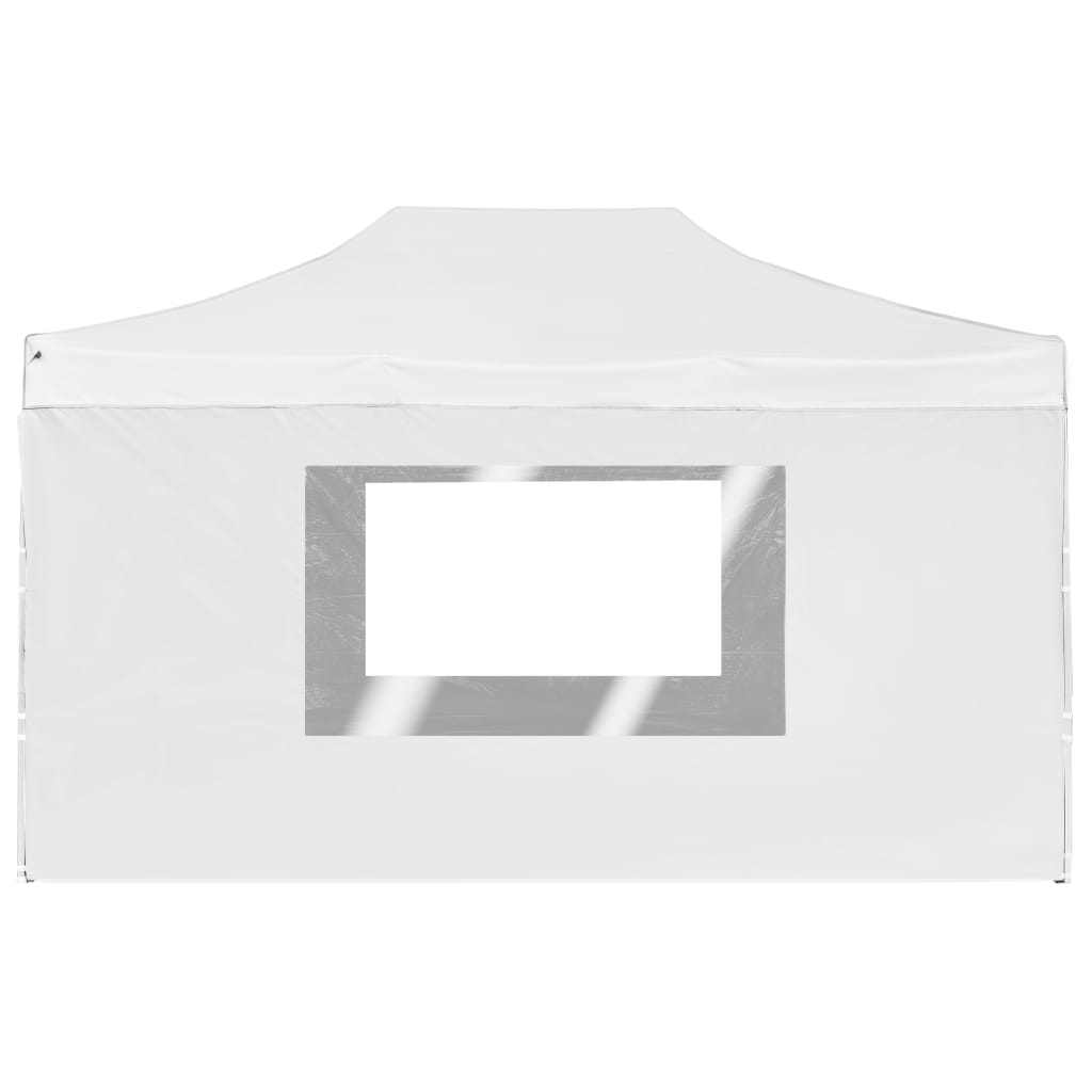 Profi-Partyzelt Faltbar mit Wänden Aluminium 3×3m Weiß