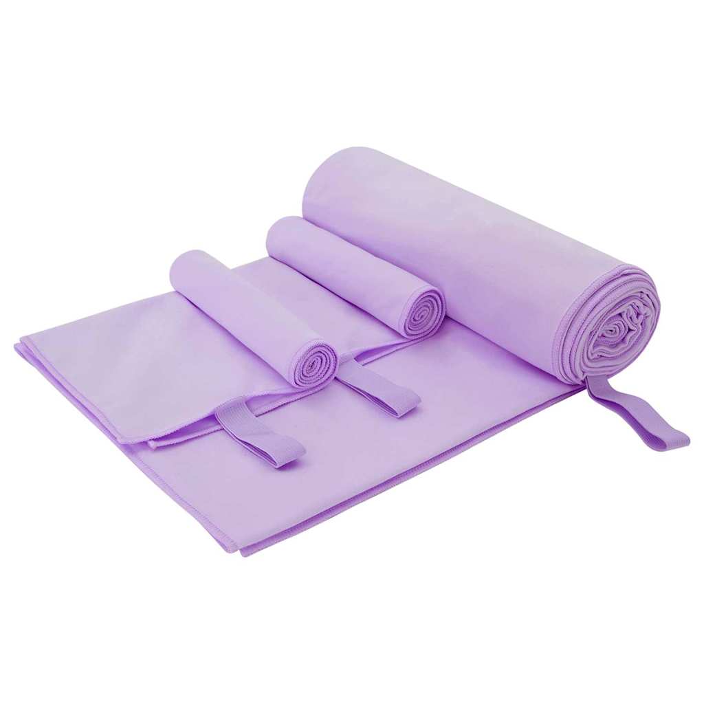 Sporthandtuch Set 3 pcs Schwarz Polyester und Polyamid