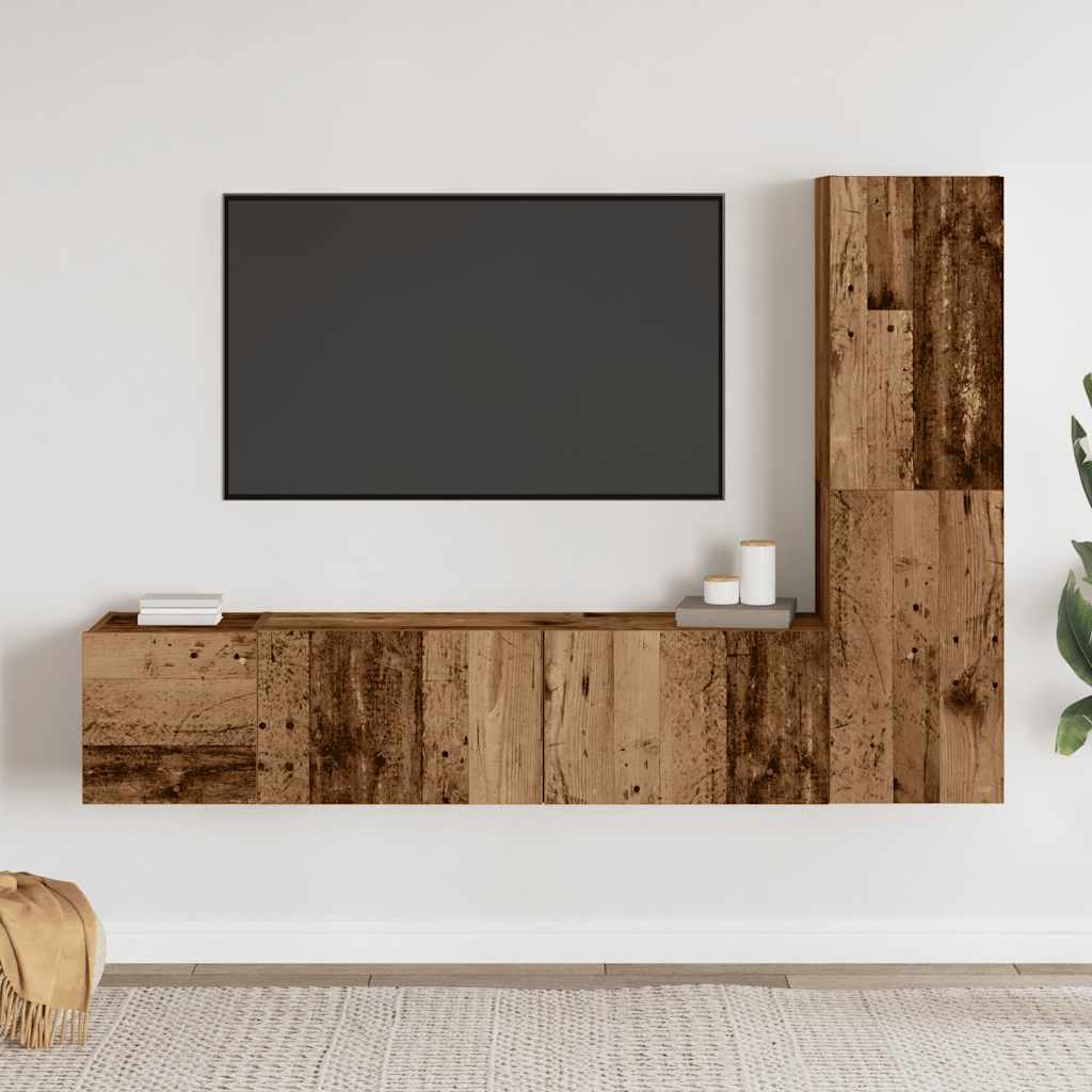 5-tlg. TV-Schrank-Set Weiß Holzwerkstoff
