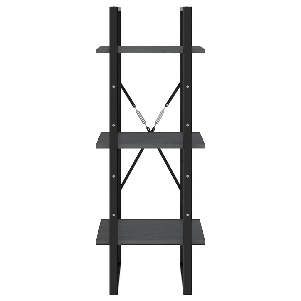 Bücherregal 3 Fächer Weiß 40x30x105 cm Holzwerkstoff