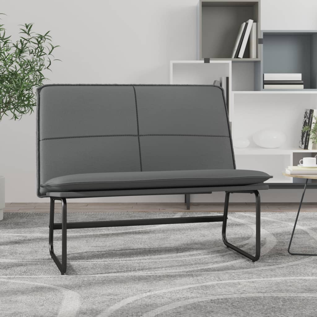 Sitzbank Creme 100x75x76 cm Kunstleder