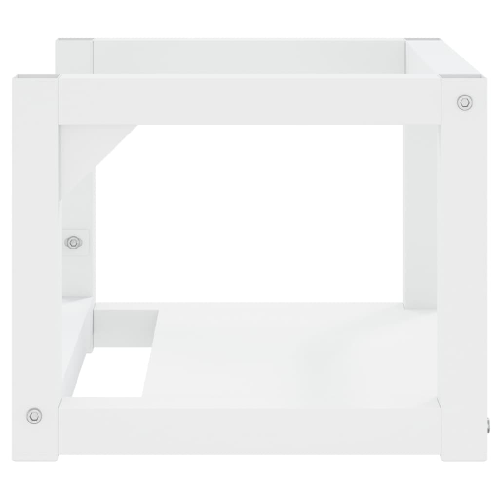 Badezimmer Wand-Waschtischgestell Weiß 59x38x31 cm Eisen