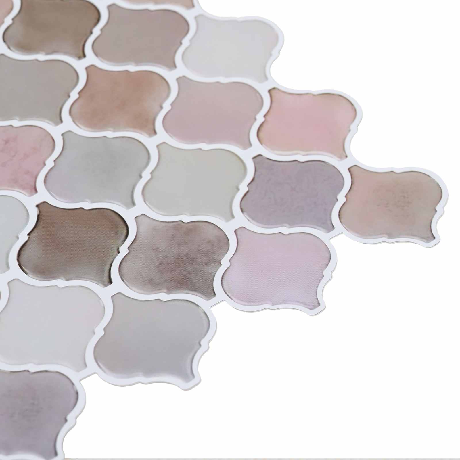 Lanturn Fliese 10 pcs Weiß 27 x 27 cm Polyurethan und PET
