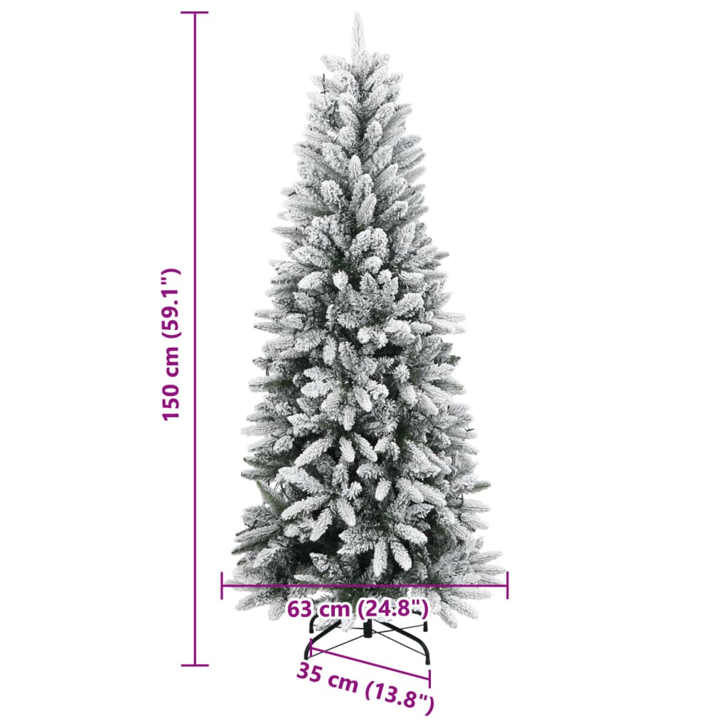 Künstlicher Weihnachtsbaum mit 150 LEDs mit Ständer Weiß 120 cm