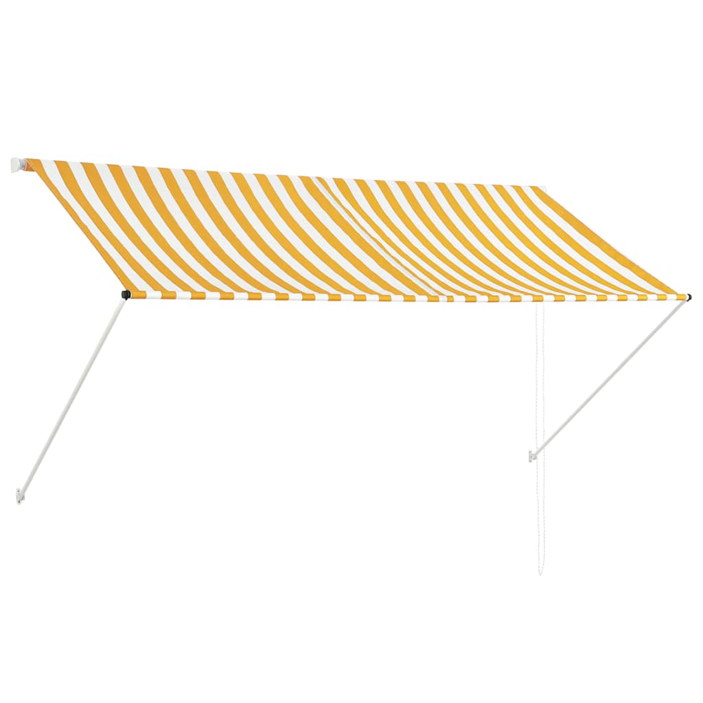 Einziehbare Markise 150×150 cm Blau und Weiß