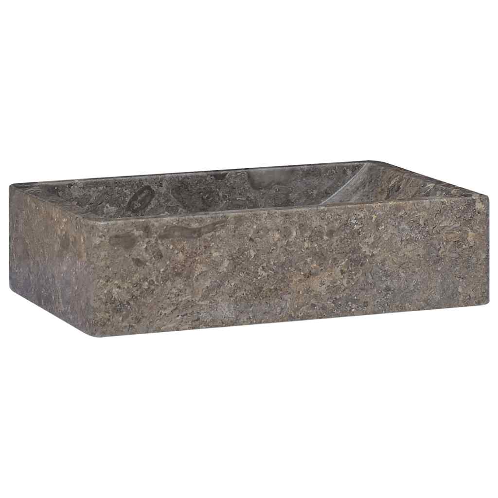 Waschbecken 45x30x12 cm Marmor Hochglanz-Schwarz