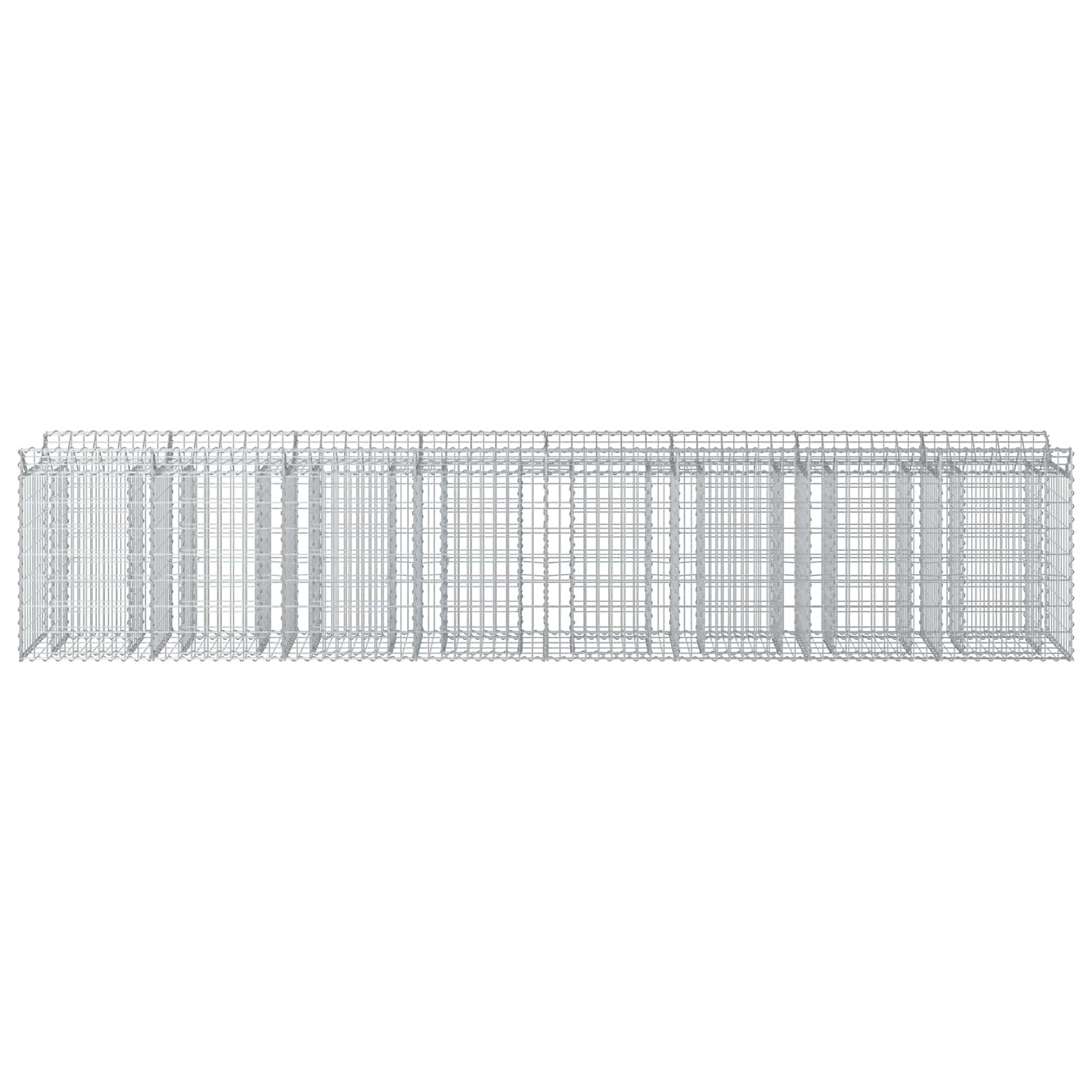 Gabionen-Hochbeet 2 pcs Silber