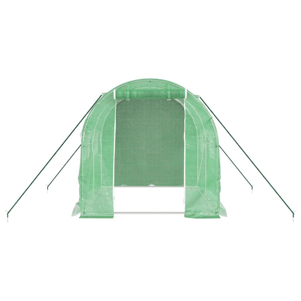 Gewächshaus mit Stahlrahmen Weiß 8 m² 4x2x2 m