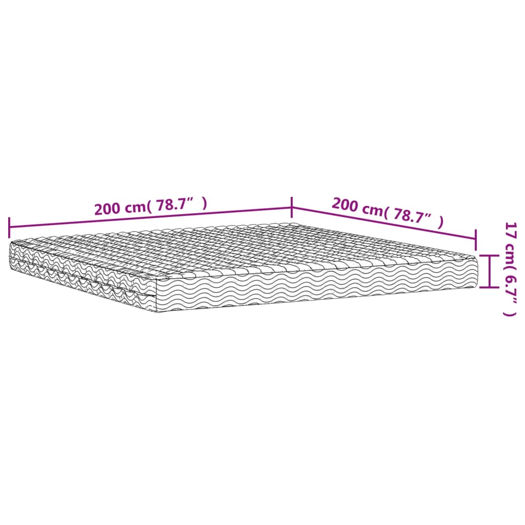 Schaumstoffmatratze Weiß 80x200 cm Härtegrad H2 H3
