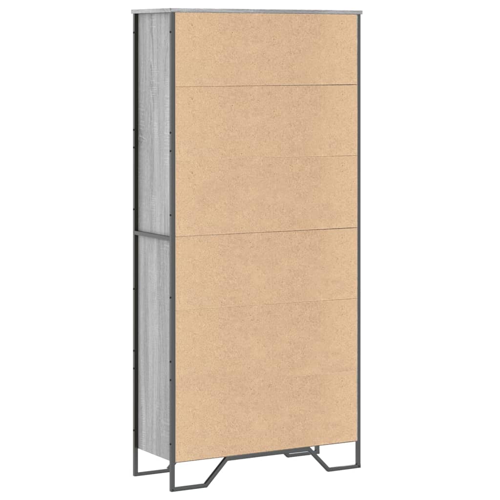 Bücherregal Schwarz 80x31x169 cm Holzwerkstoff