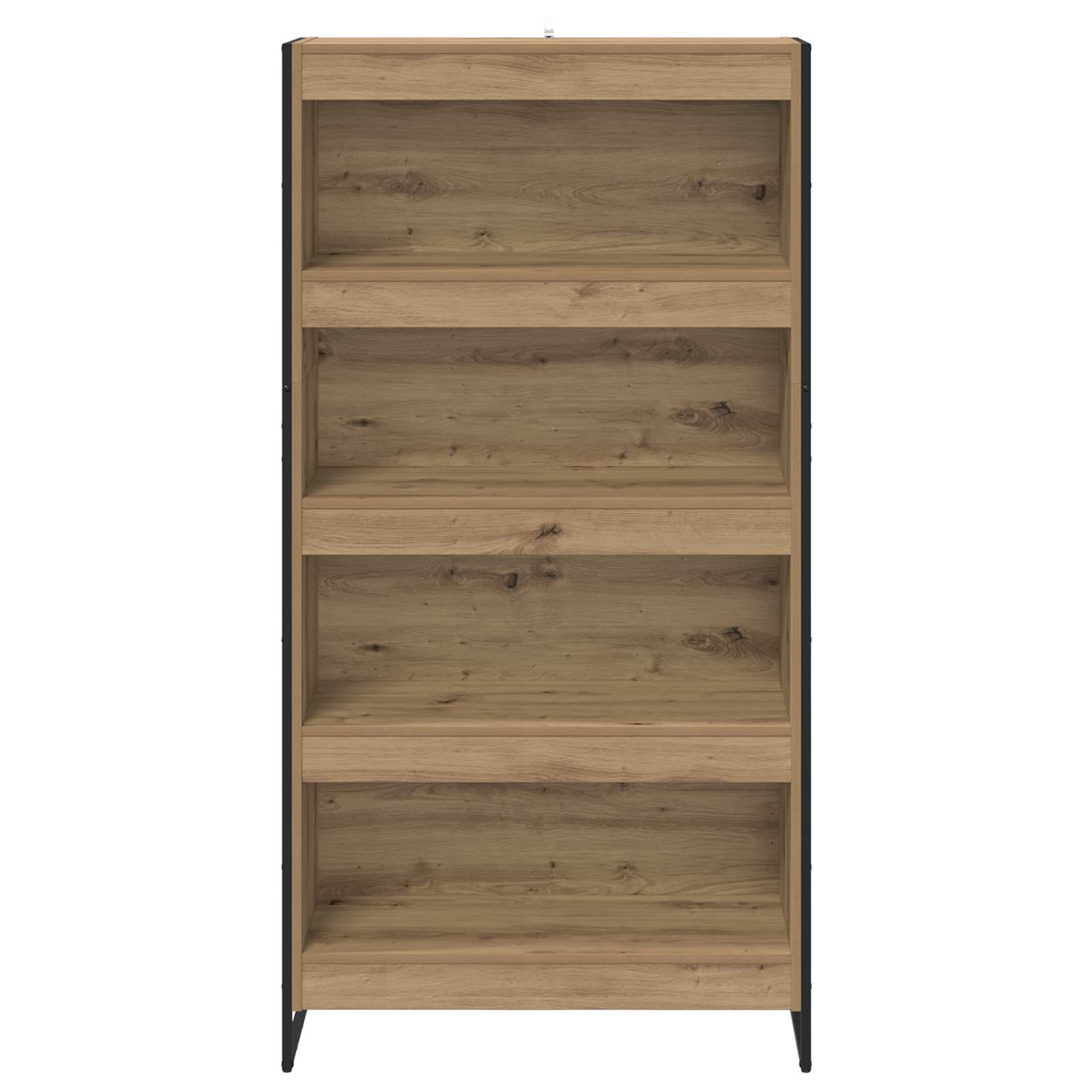 Bücherregal 2 pcs Schwarz Eichen-Optik 60 x 30 x 189,5 cm
